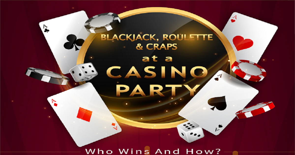 Blackjack, Roulette & Craps At A Casino Party